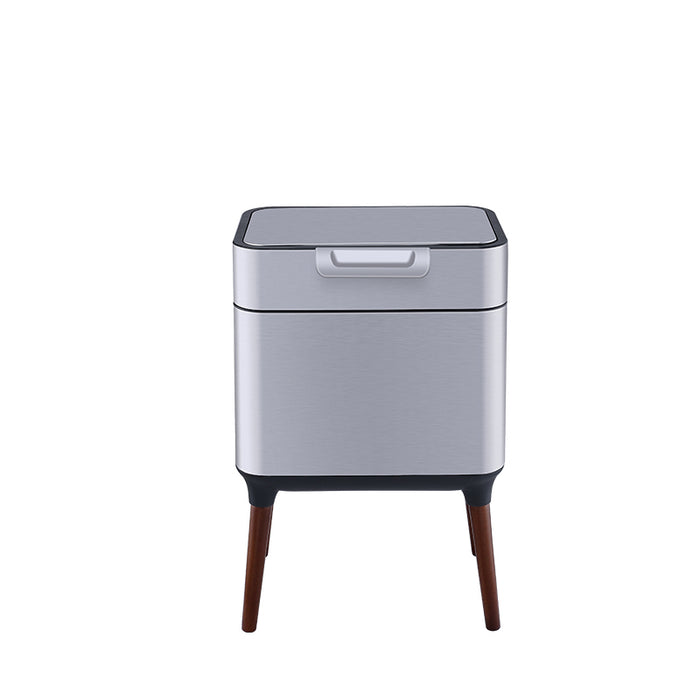 Stainless Steel 20L Press Bin with legs