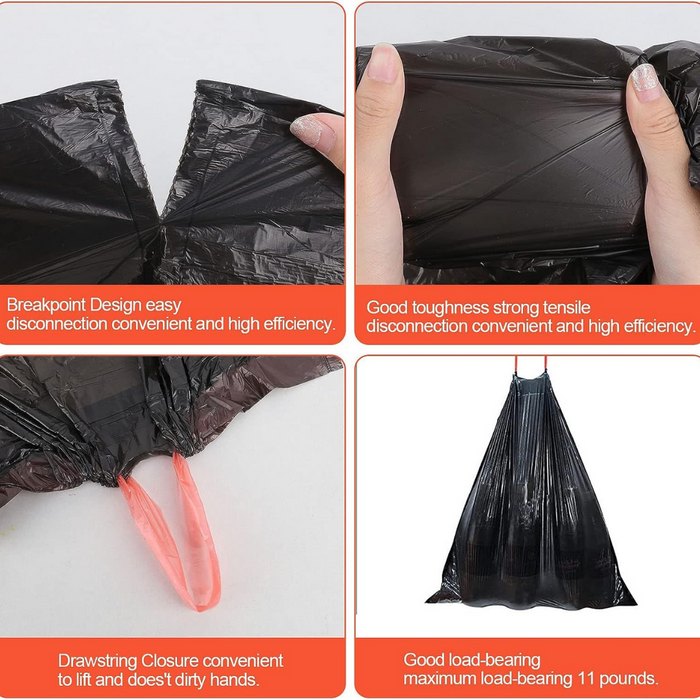 Trash Bags Thick Heavy Duty Drawstring 70 x 80