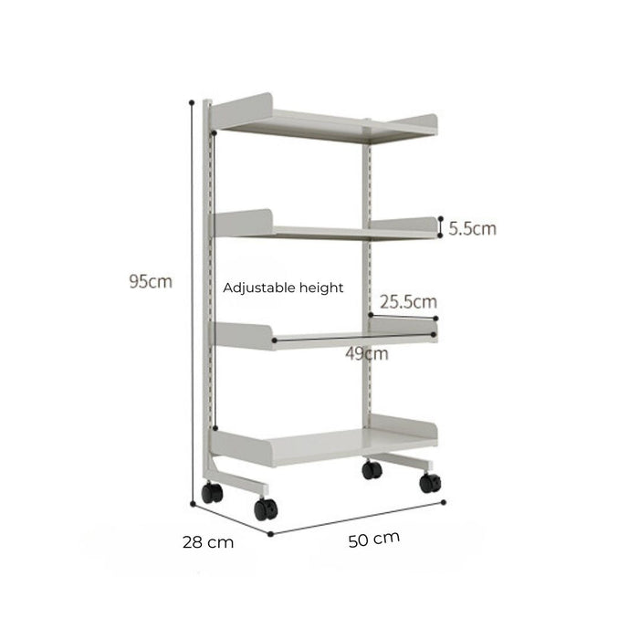 Roll Movable Adjustable Kitchen Trolley Rack 4 Tier - Large