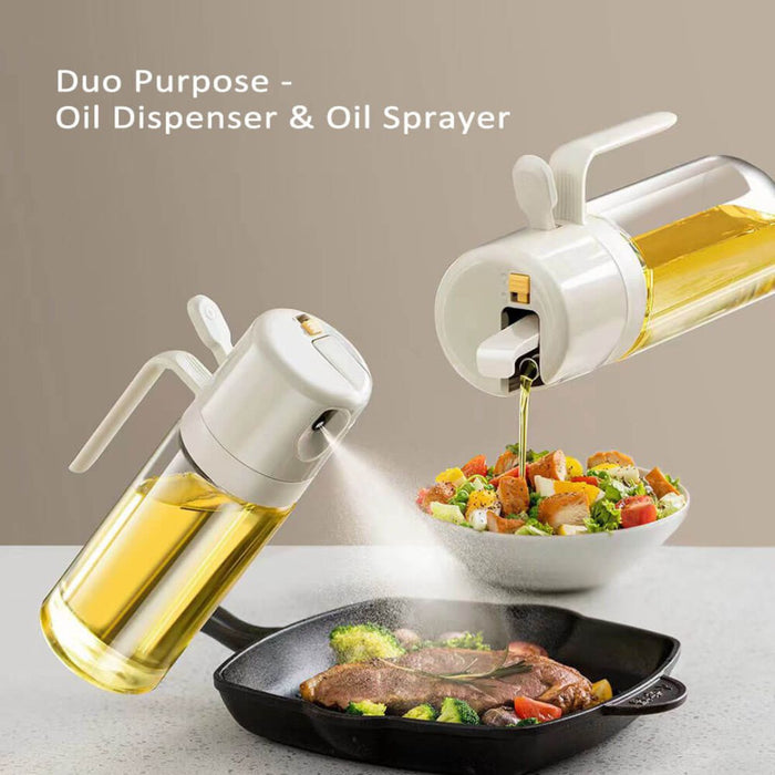 2-in-1 Spray And Pour Oil & Sauce Dispenser Bottle 550ml