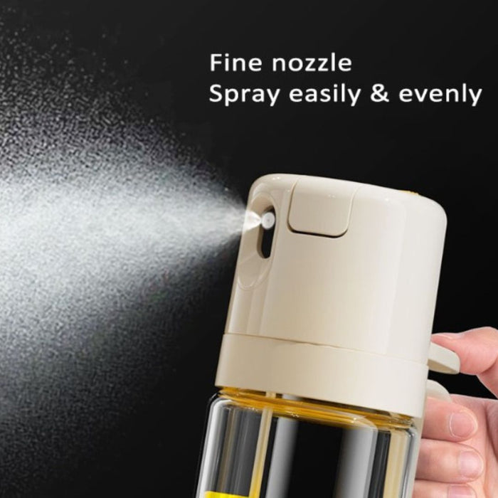 2-in-1 Spray And Pour Oil & Sauce Dispenser Bottle 550ml