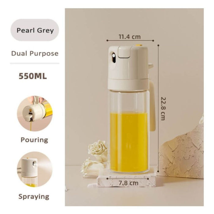 2-in-1 Spray And Pour Oil & Sauce Dispenser Bottle 550ml