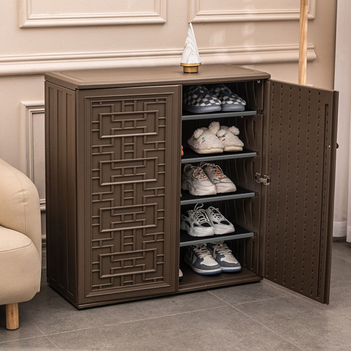 AVA Multipurpose Outdoor Storage Shoe Cabinet Brown