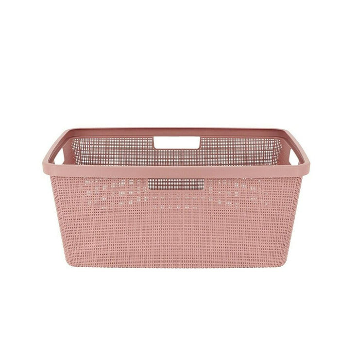 Jute Laundry Basket 46L Pink Dawn