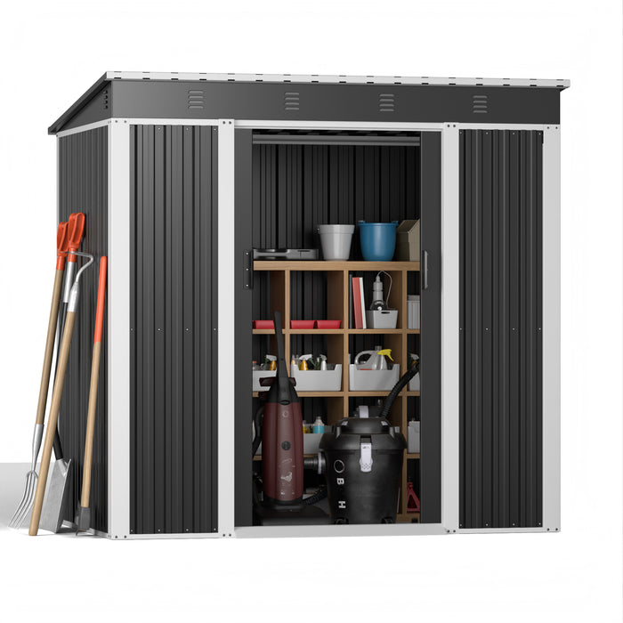 Durell 6 x 4 ft Steel Outdoor Garden Shed