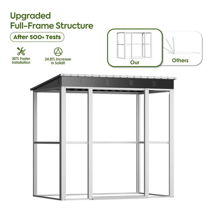 Durell 6 x 4 ft Steel Outdoor Garden Shed