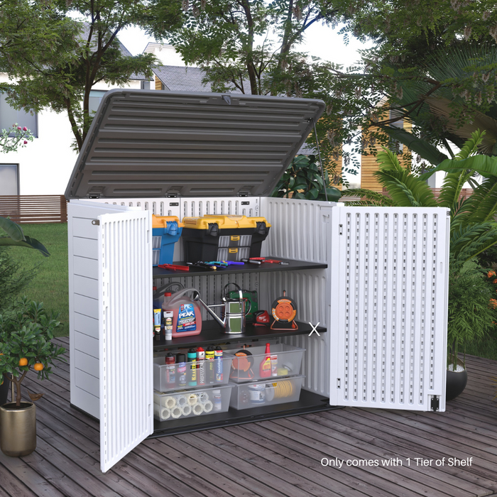 Emma Outdoor Garden Shed Utility + 1 Shelf (FREE ASSEMBLY)