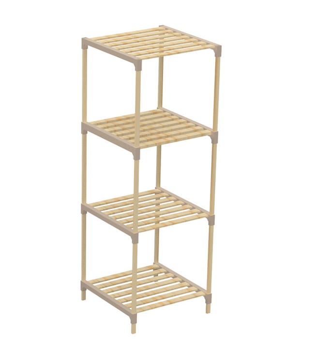 Nex Multipurpose Wooden Shelf 41cm 4 Layer