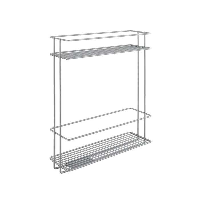 In & Out Sliding Spice Rack 2 Tier Silver