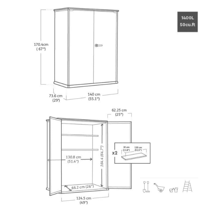 Cortina Alto Outdoor Storage Shed