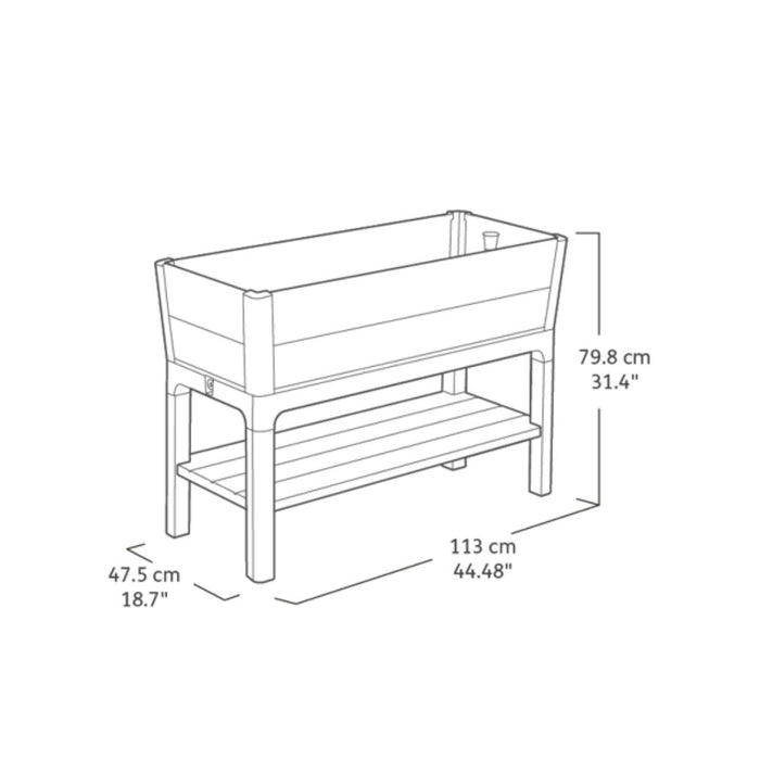 Darwin Raised Planter Garden Bed Ashwood