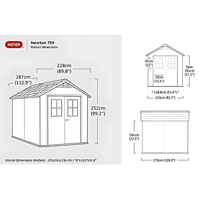 Newton 759 Outdoor Shed