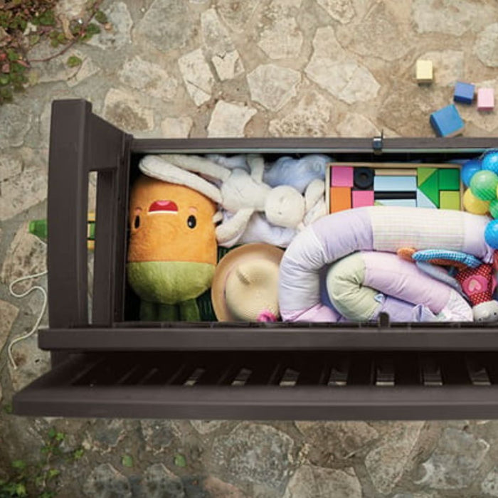 Patio Outdoor Storage Bench Brown