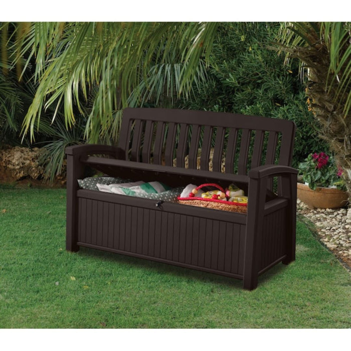 Patio Outdoor Storage Bench Brown