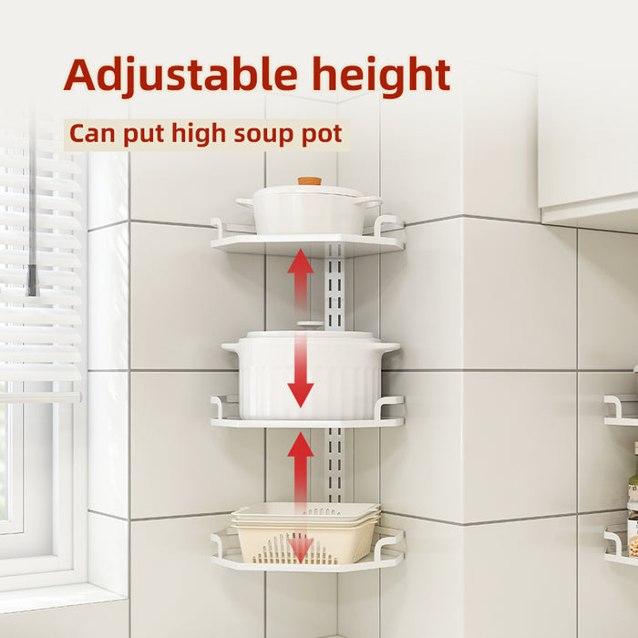 CornerFlex Kitchen Adjustable Pot Rack 3 Tier