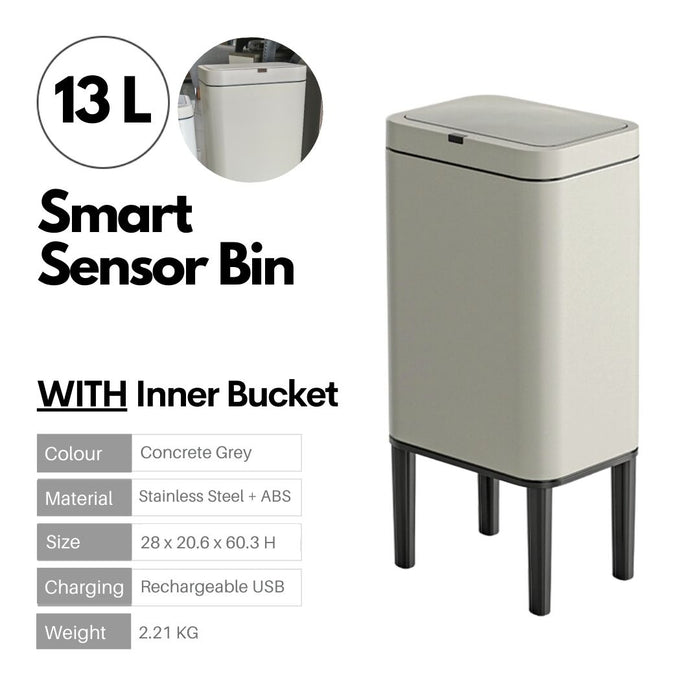 Lumi Sensor Trash Bin with legs Inner Bucket 13L