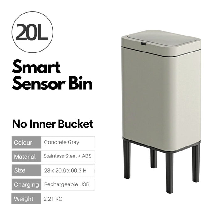 Lumi Sensor Trash Bin with legs 20L