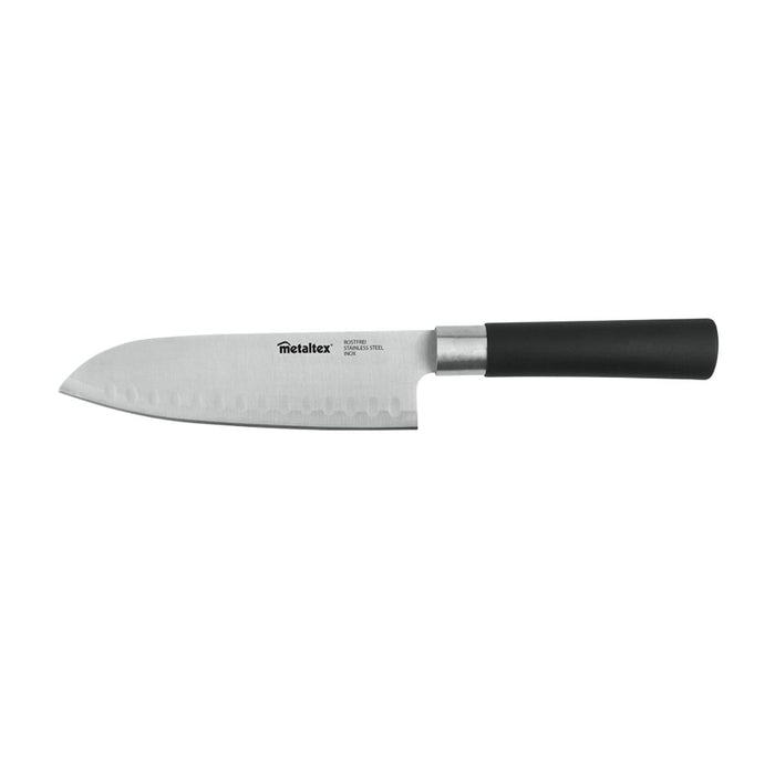 Metaltex Chefs Knife Santoku Stainless Steel Black 30cm