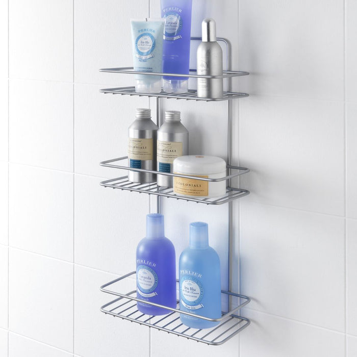 Reflex 3 Tier Rectangle Bathroom Storage Rack Silver