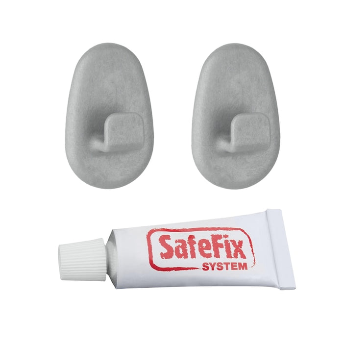 SafeFix Universal Set of 2 Wall Hooks + Glue