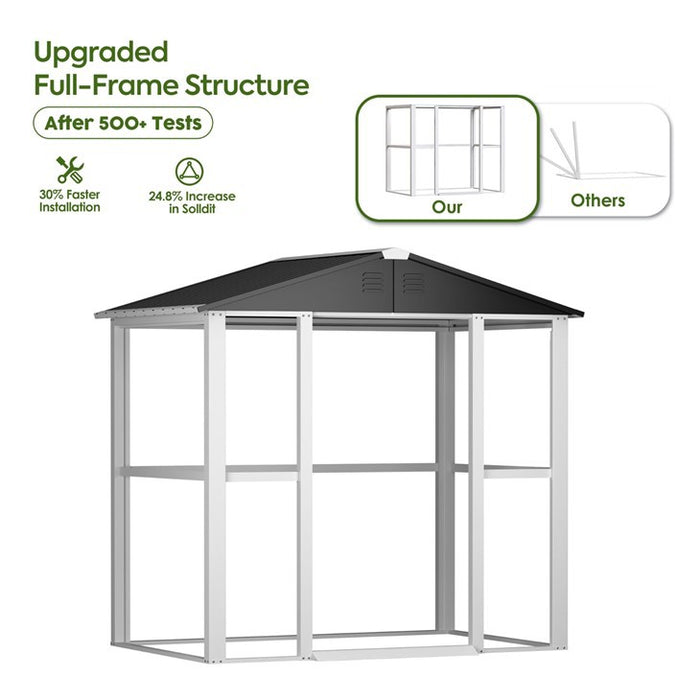 Montel 6 x 4 ft Steel Garden Shed