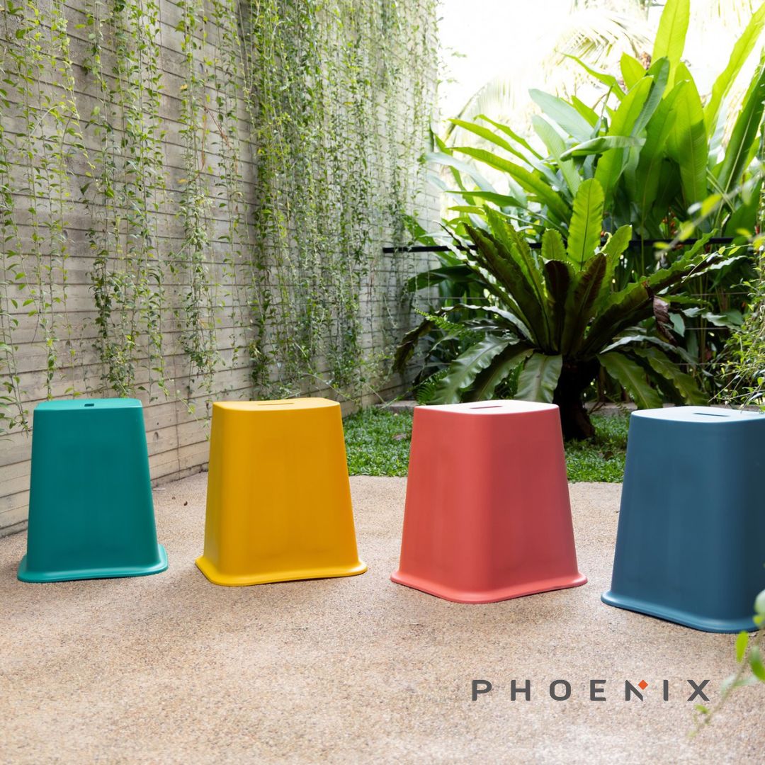 Phoenix Outdoor Waterproof Plastic Pop Stool Side Table Stackable Multi ...