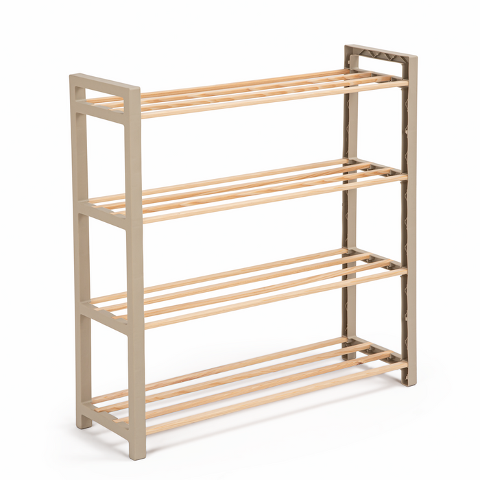 Brix Shoe Rack 4 Layer 69cm Beige