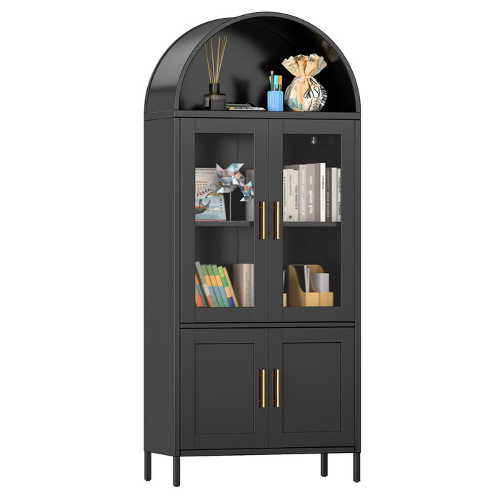 Arcadia Display Cabinet Black 4 Doors GM-04