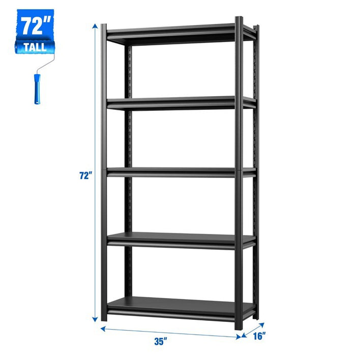 SteelMax 5 Tier Shelving Rack Black