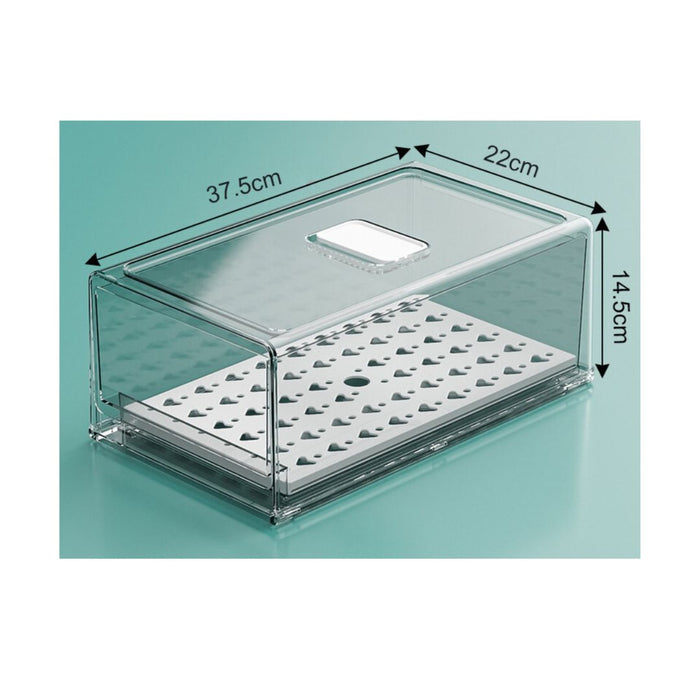 Fridge Deep Organiser Drawer with Drainage Board XL