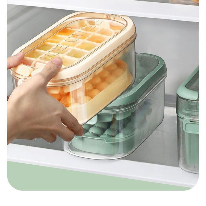 Ice Cube Maker Box 2 Tier Cream