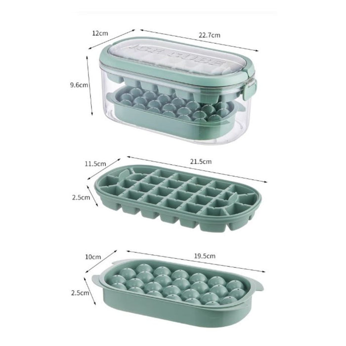 Ice Cube Maker Box 2 Tier Cream