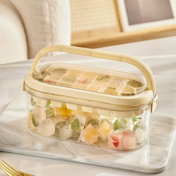 Ice Cube Maker Box 2 Tier Cream