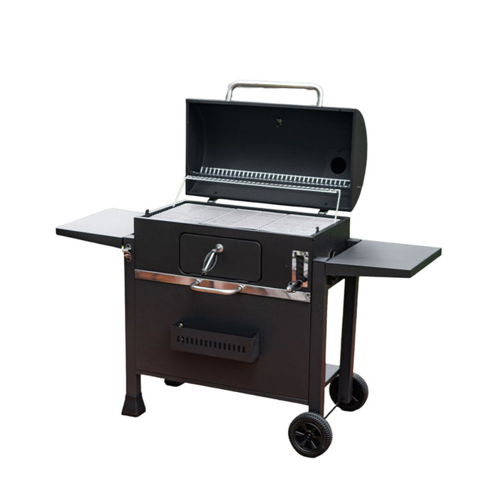 Duke Plus Outdoor Large Charcoal BBQ Grill with Chimmey 28"