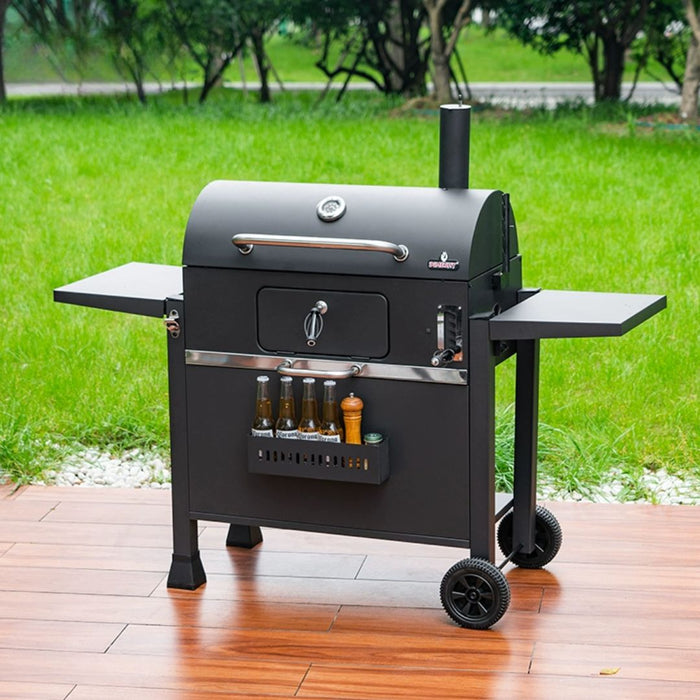 Duke Plus Outdoor Large Charcoal BBQ Grill with Chimmey 28"