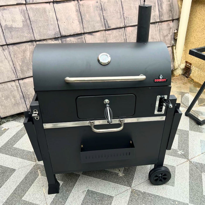 Duke Plus Outdoor Large Charcoal BBQ Grill with Chimmey 28"