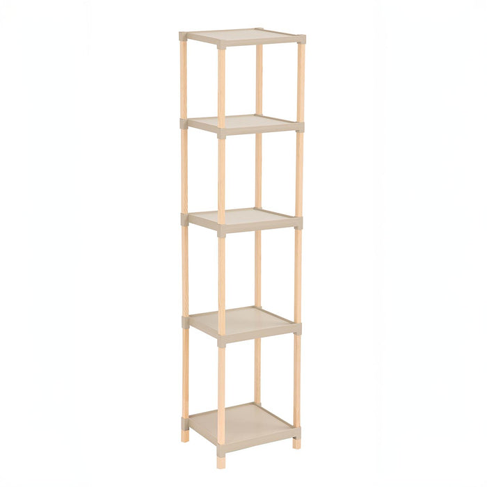 Mira Multifunction Plastic Shelf 28cm 5 Layer Beige