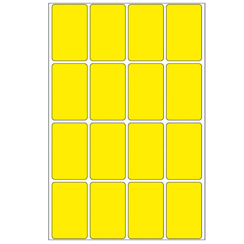 Office Pack Multi-purpose Labels 25 x 40mm Yellow (2451)