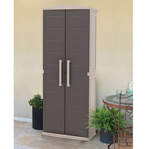 Keter Boston Outdoor Tall Cabinet Waterproof Plastic Storage — The Home ...