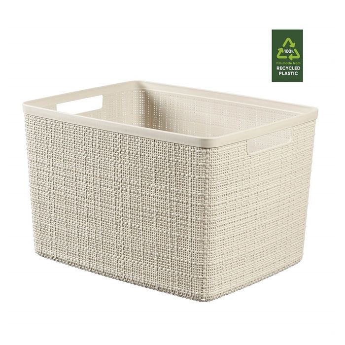 Curver Jute Large Basket 20L Off White Plastic Storage boxes — The Home ...