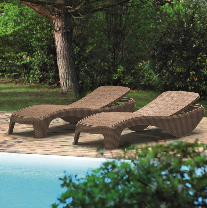 Atlantic Outdoor Sun Lounger Brown