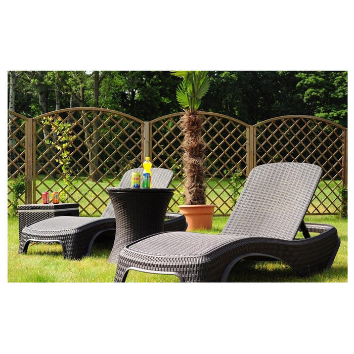 Atlantic Outdoor Sun Lounger Brown