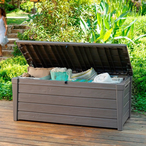 Keter Brightwood Box Outdoor Waterproof Storage Bench — The Home Shoppe
