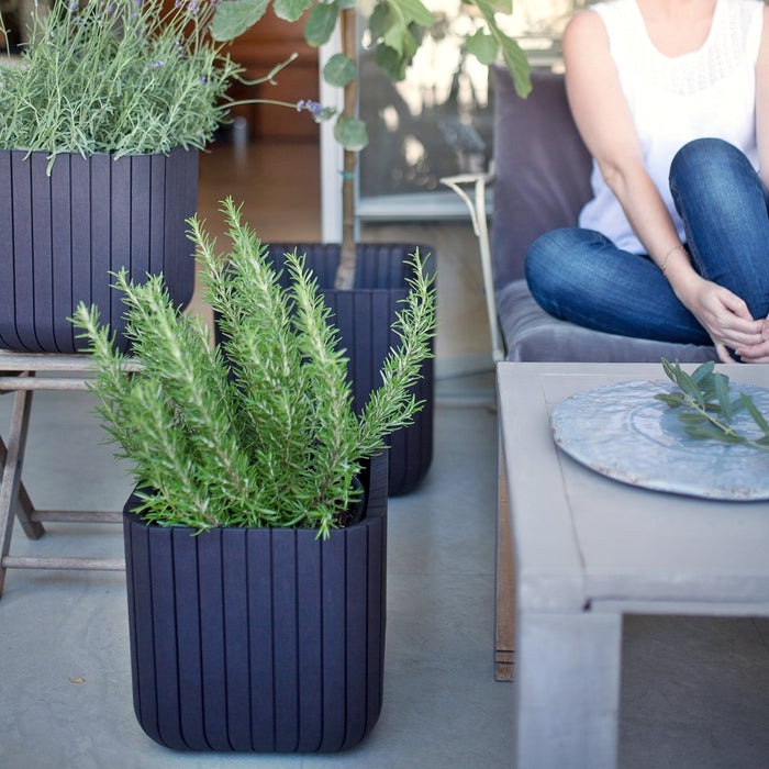 Cube Planter Wood Brown