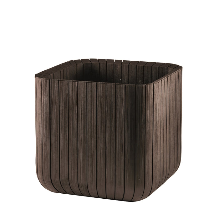 Cube Planter Wood Brown